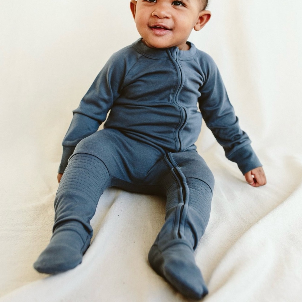 Goumi Kids Grow With You Zipper Loose Fit Midnight Bamboo Jumpsuit